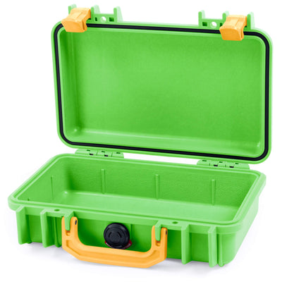 Pelican 1170 Case, Lime Green with Yellow Handle & Latches None (Case Only) ColorCase 011700-0000-300-240