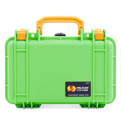 Pelican 1170 Case, Lime Green with Yellow Handle & Latches ColorCase