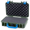 Pelican 1170 Case, OD Green with Blue Handle & Latches Pick & Pluck Foam with Convolute Lid Foam ColorCase 011700-0001-130-120