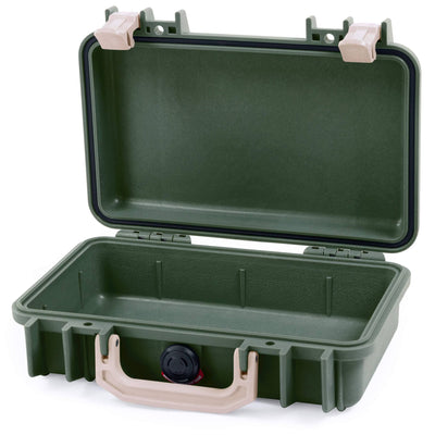 Pelican 1170 Case, OD Green with Desert Tan Handle & Latches None (Case Only) ColorCase 011700-0000-130-310