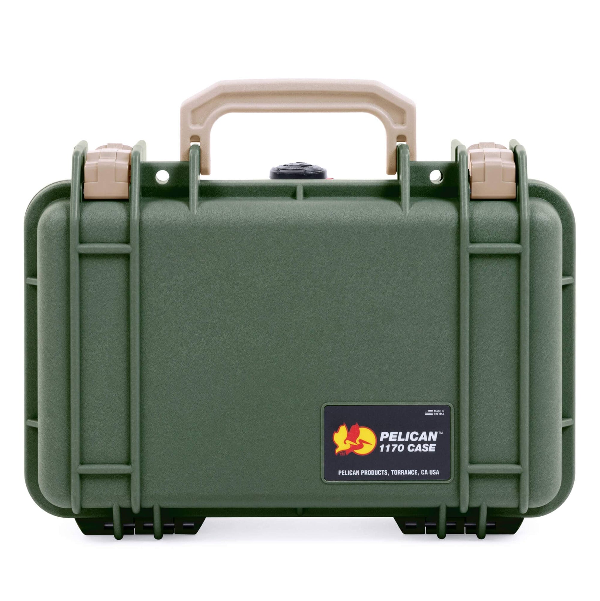 Pelican 1170 Case, OD Green with Desert Tan Handle & Latches ColorCase 