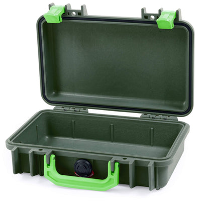 Pelican 1170 Case, OD Green with Lime Green Handle & Latches None (Case Only) ColorCase 011700-0000-130-300