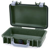 Pelican 1170 Case, OD Green with Silver Handle & Latches None (Case Only) ColorCase 011700-0000-130-180