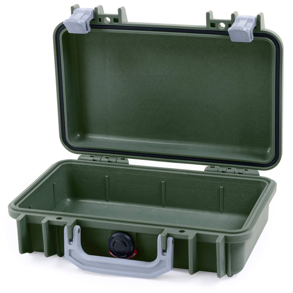 Pelican 1170 Case, OD Green with Silver Handle &amp; Latches None (Case Only) ColorCase 011700-0000-130-180