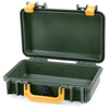 Pelican 1170 Case, OD Green with Yellow Handle & Latches None (Case Only) ColorCase 011700-0000-130-240