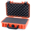 Pelican 1170 Case, Orange with Black Handle & Latches Pick & Pluck Foam with Convolute Lid Foam ColorCase 011700-0001-150-110