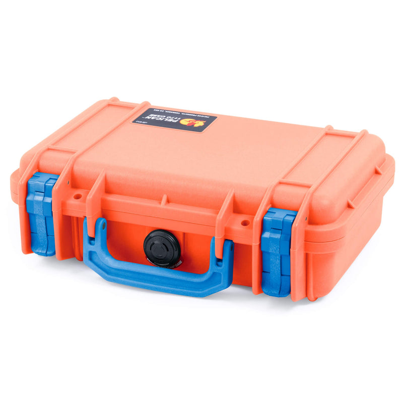 Pelican 1170 Case, Orange with Blue Handle & Latches ColorCase 