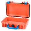 Pelican 1170 Case, Orange with Blue Handle & Latches None (Case Only) ColorCase 011700-0000-150-120