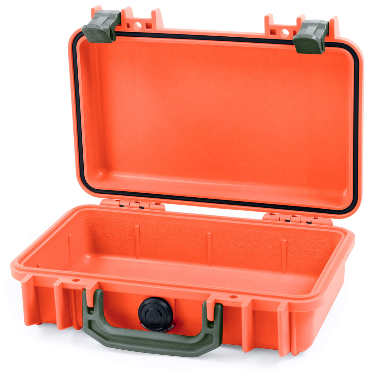 Pelican 1170 Case, Orange with OD Green Handle &amp; Latches None (Case Only) ColorCase 011700-0000-150-130