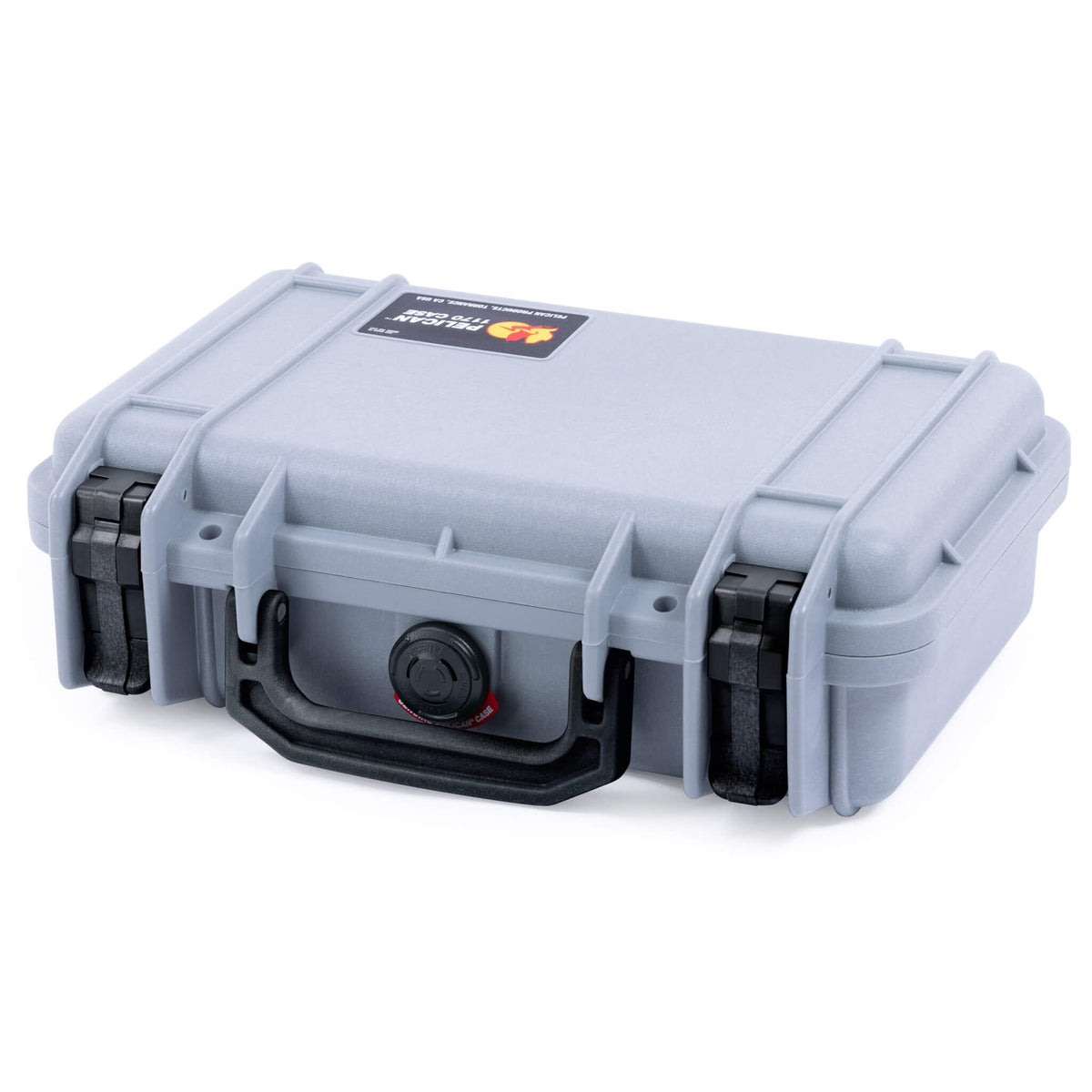 Pelican 1170 Case, Silver with Black Handle &amp; Latches ColorCase 