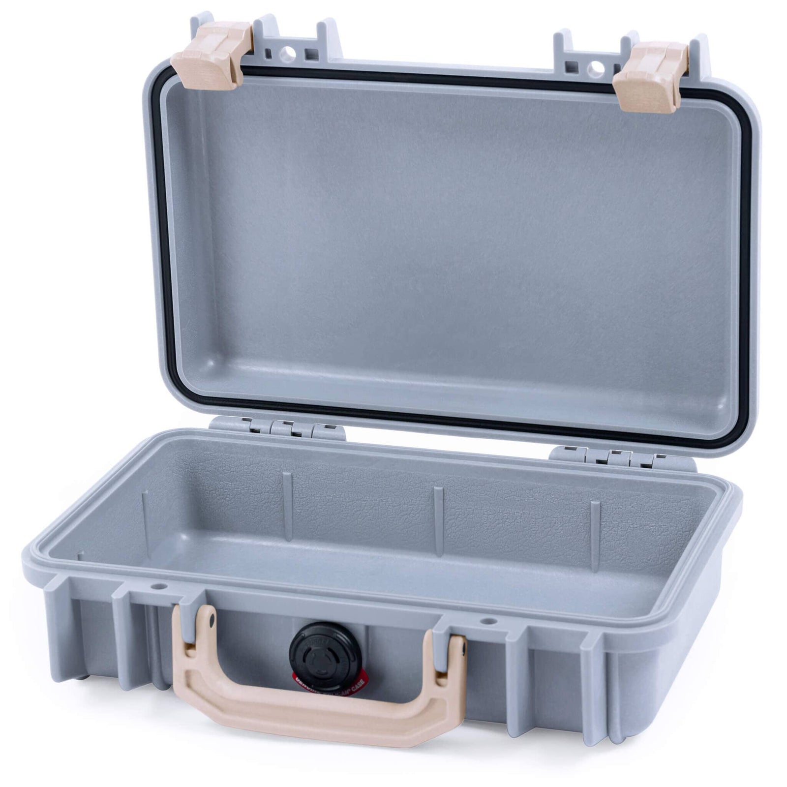 Pelican 1170 Case, Silver with Desert Tan Handle & Latches None (Case Only) ColorCase 011700-0000-180-310