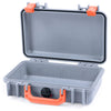 Pelican 1170 Case, Silver with Orange Handle & Latches None (Case Only) ColorCase 011700-0000-180-150