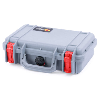 Pelican 1170 Case, Silver with Red Latches ColorCase