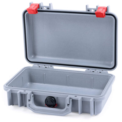 Pelican 1170 Case, Silver with Red Latches ColorCase