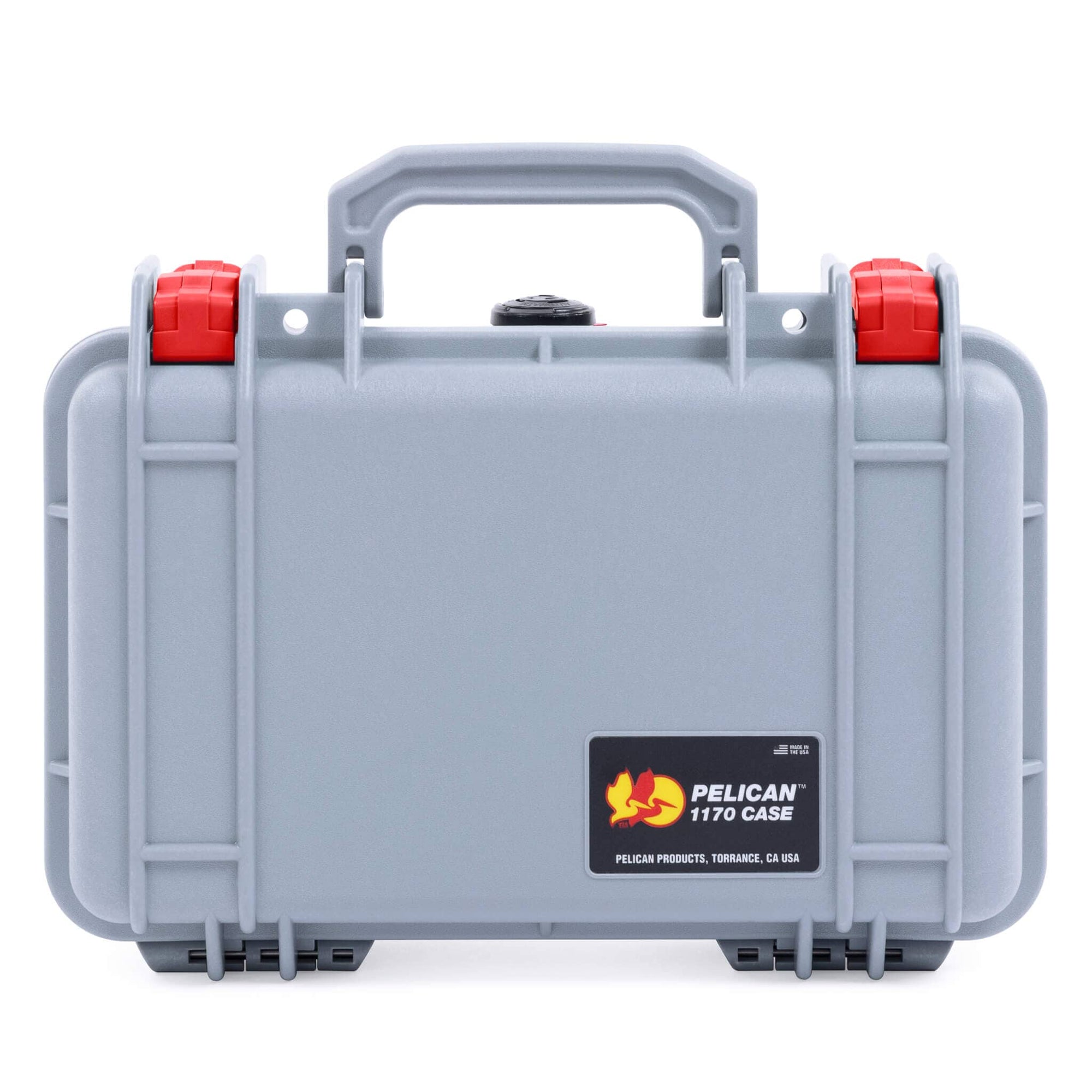 Pelican 1170 Case, Silver with Red Latches ColorCase 