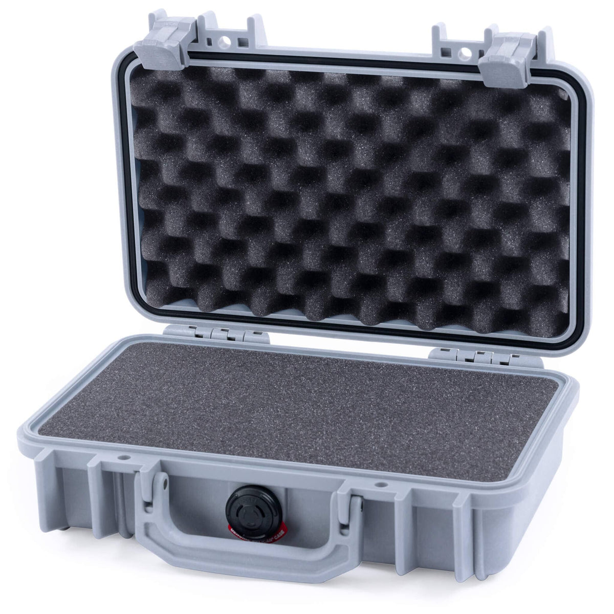 Pelican 1170 Case, Silver Pick &amp; Pluck Foam with Convolute Lid Foam ColorCase 011700-0001-180-180
