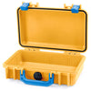 Pelican 1170 Case, Yellow with Blue Handle & Latches None (Case Only) ColorCase 011700-0000-240-120