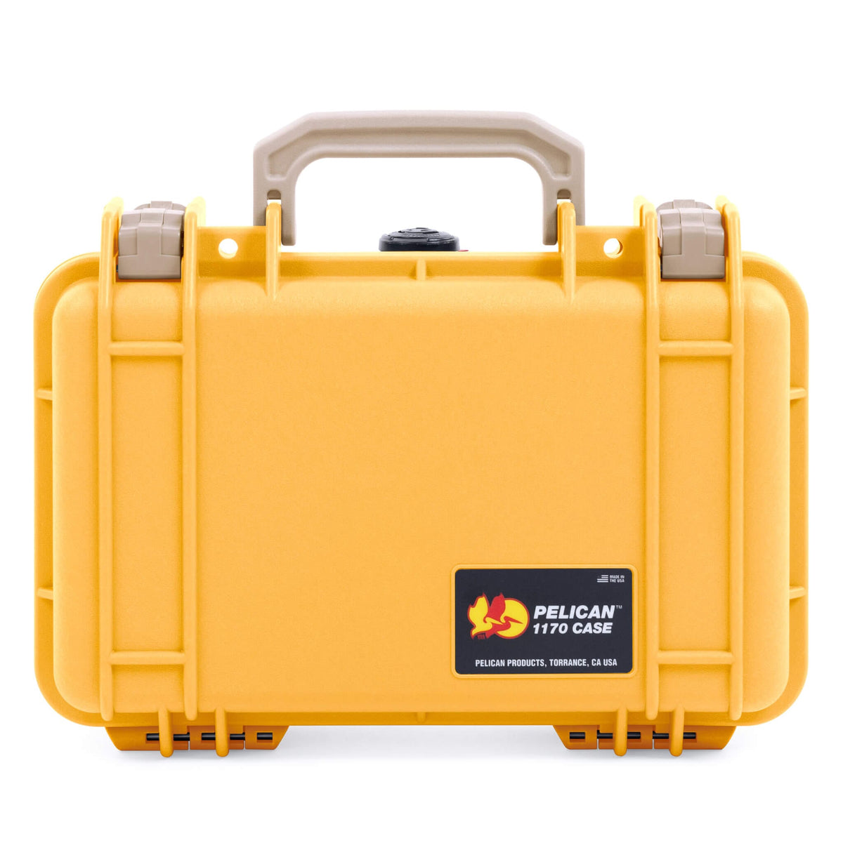 Pelican 1170 Case, Yellow with Desert Tan Handle &amp; Latches ColorCase 