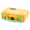 Pelican 1170 Case, Yellow with Lime Green Handle & Latches ColorCase