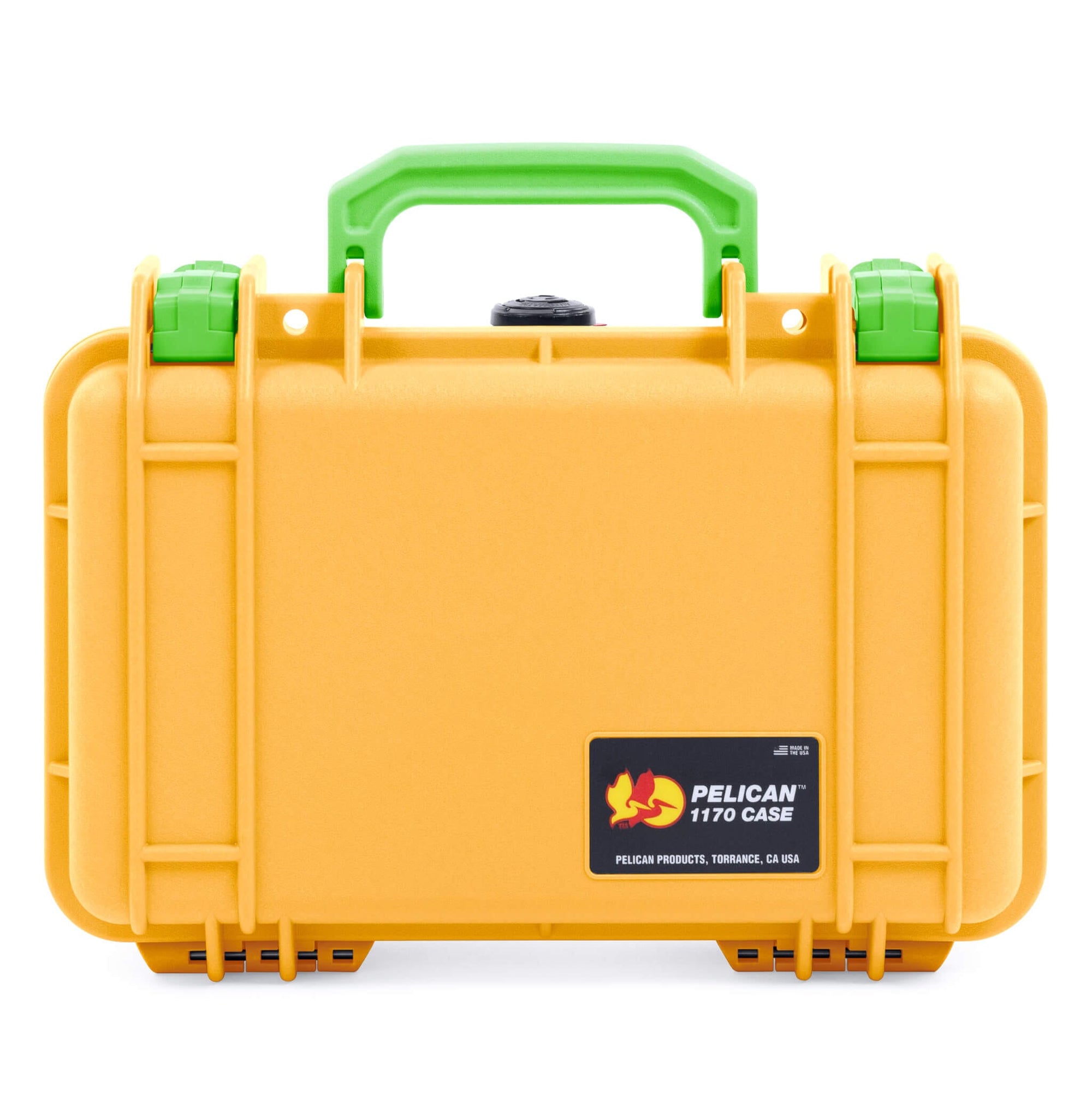 Pelican 1170 Case, Yellow with Lime Green Handle & Latches ColorCase 