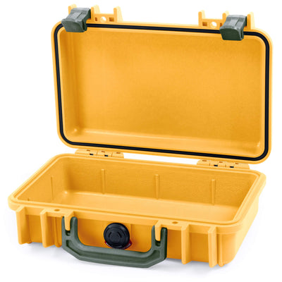 Pelican 1170 Case, Yellow with OD Green Handle & Latches None (Case Only) ColorCase 011700-0000-240-130