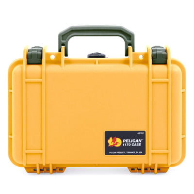 Pelican 1170 Case, Yellow with OD Green Handle & Latches ColorCase