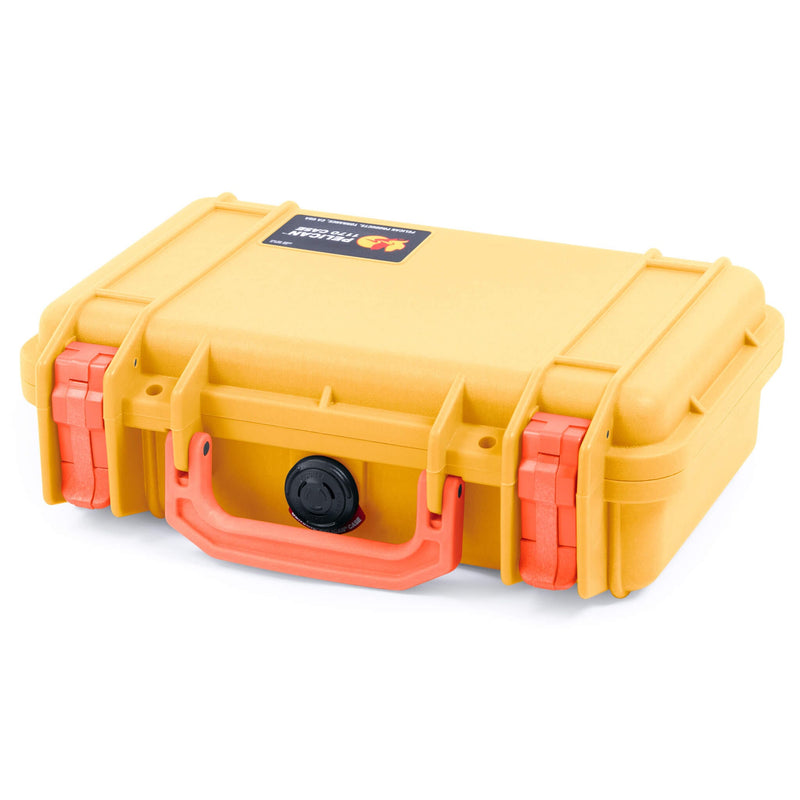 Pelican 1170 Case, Yellow with Orange Handle & Latches ColorCase 