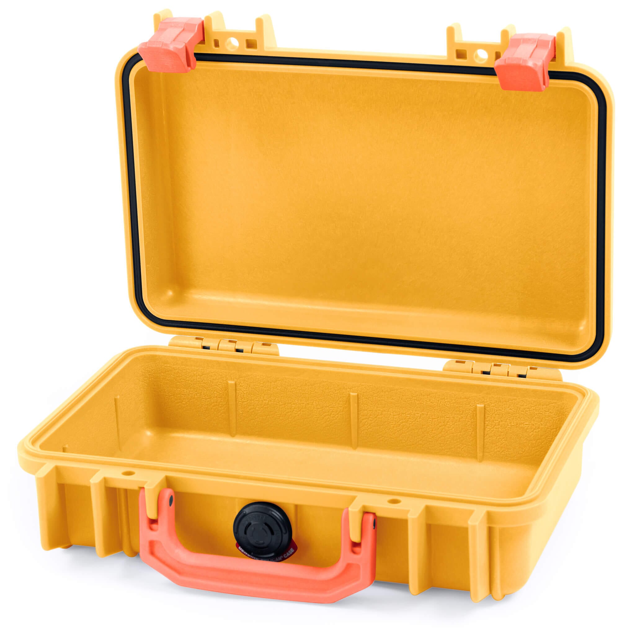 Pelican 1170 Case, Yellow with Orange Handle & Latches