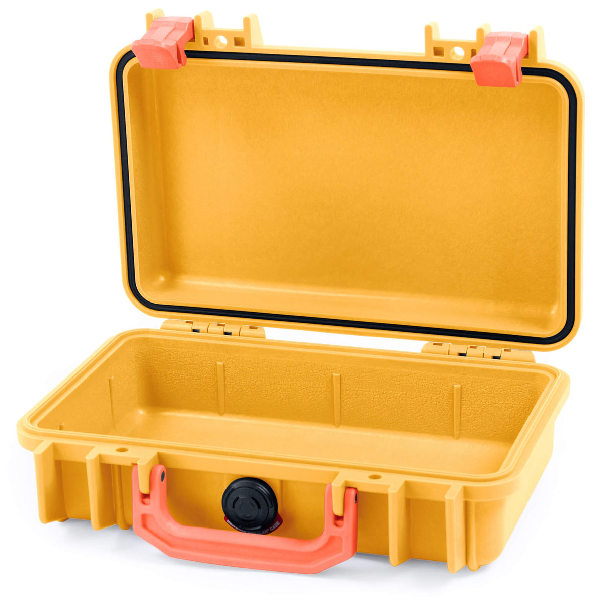 Pelican 1170 Case, Yellow with Orange Handle &amp; Latches None (Case Only) ColorCase 011700-0000-240-150