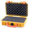 Pelican 1170 Case, Yellow with Orange Handle & Latches Pick & Pluck Foam with Convolute Lid Foam ColorCase 011700-0001-240-150