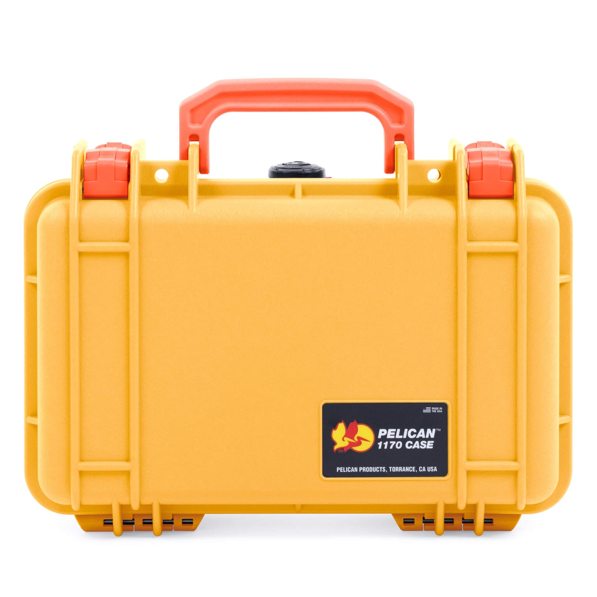 Pelican 1170 Case, Yellow with Orange Handle & Latches ColorCase 