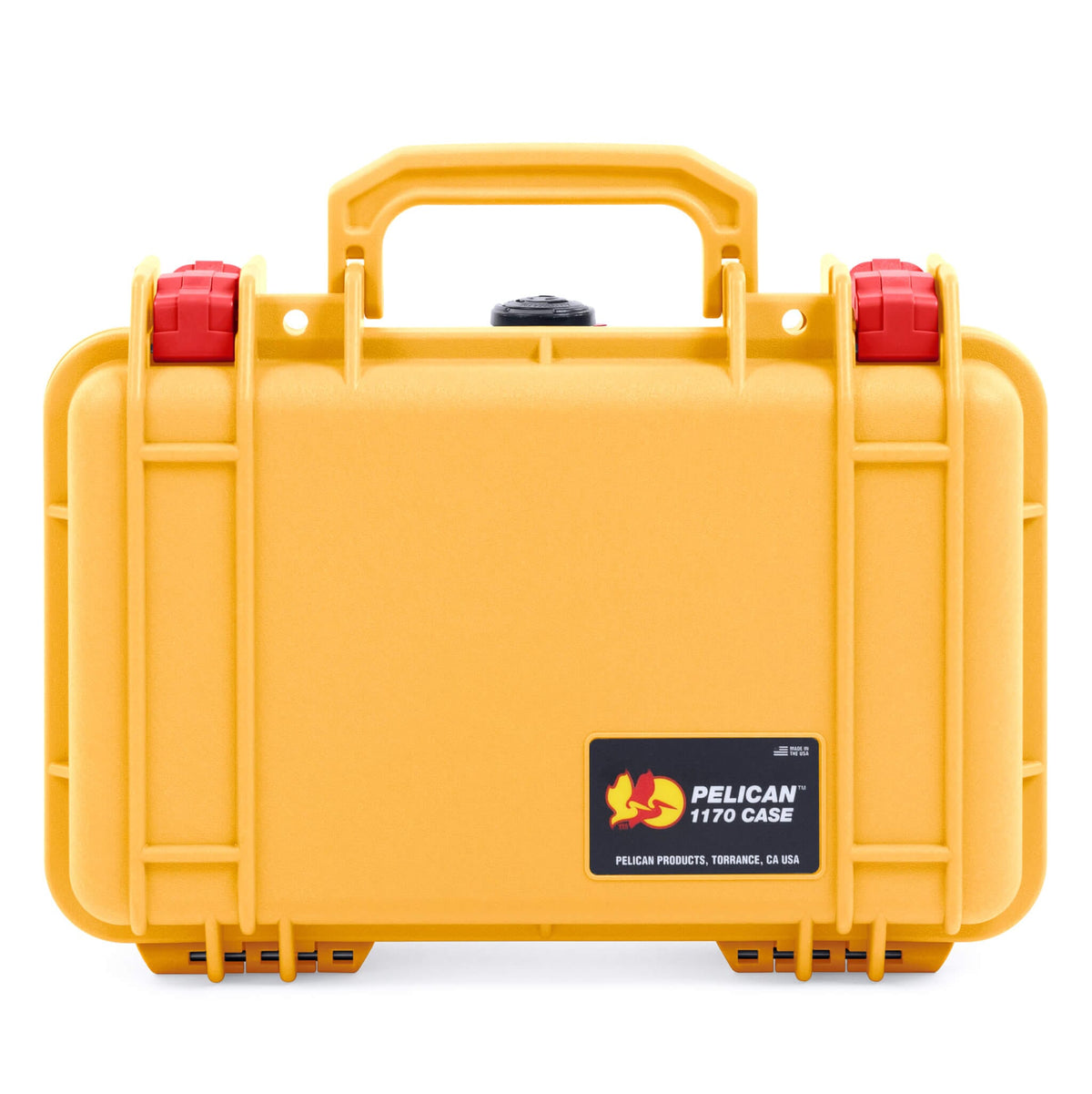 Pelican 1170 Case, Yellow with Red Latches ColorCase 