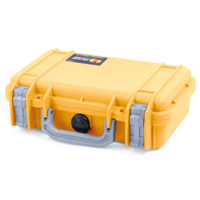 Pelican 1170 Case, Yellow with Silver Handle & Latches ColorCase 