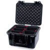 Pelican 1300 Case, Black TrekPak Divider System with Convolute Lid Foam ColorCase 013000-0020-110-110