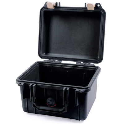 Pelican 1300 Case, Black with Desert Tan Latches None (Case Only) ColorCase 013000-0000-110-310