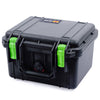 Pelican 1300 Case, Black with Lime Green Latches ColorCase