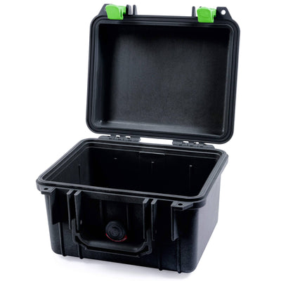 Pelican 1300 Case, Black with Lime Green Latches None (Case Only) ColorCase 013000-0000-110-300