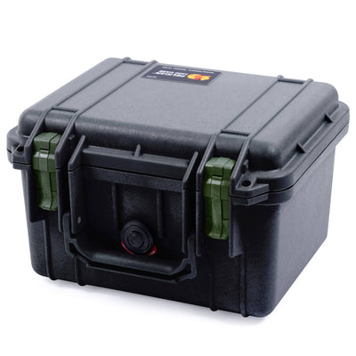 Pelican 1300 Case, Black with OD Green Latches ColorCase