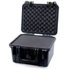 Pelican 1300 Case, Black with OD Green Latches Pick & Pluck Foam with Convolute Lid Foam ColorCase 013000-0001-110-130