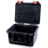 Pelican 1300 Case, Black with Orange Latches Zipper Lid Pouch Only ColorCase 013000-0100-110-150