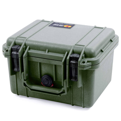 Pelican 1300 Case, OD Green with Black Latches ColorCase