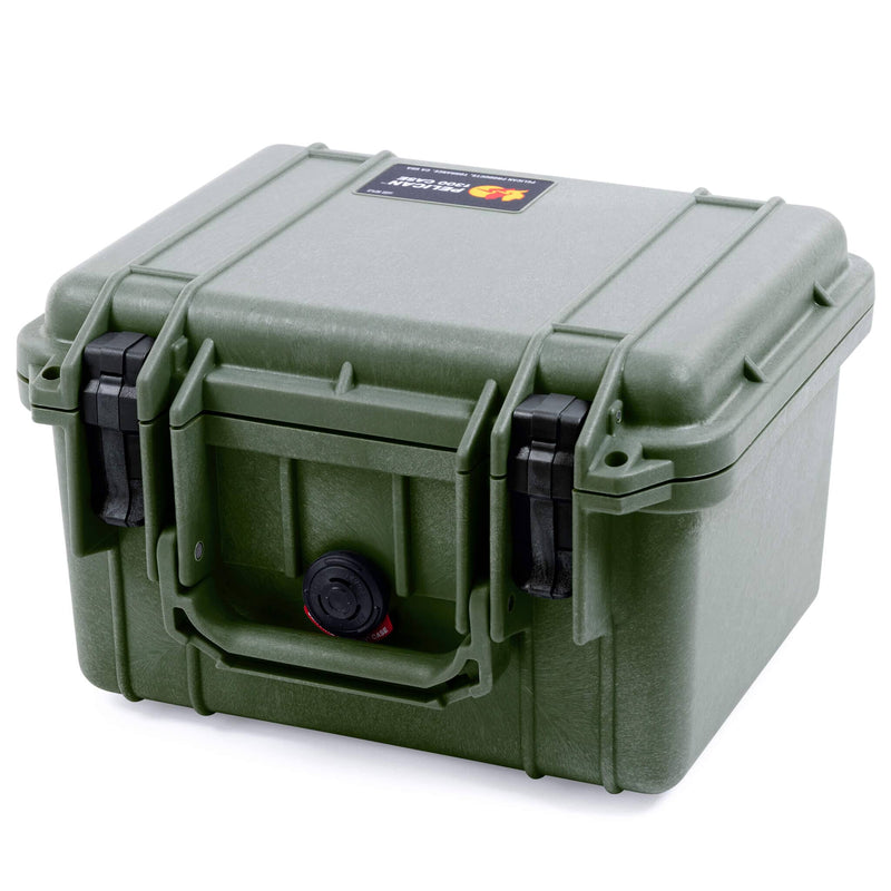 Pelican 1300 Case, OD Green with Black Latches ColorCase 