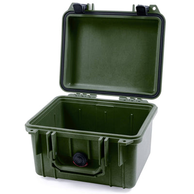 Pelican 1300 Case, OD Green with Black Latches None (Case Only) ColorCase 013000-0000-130-110