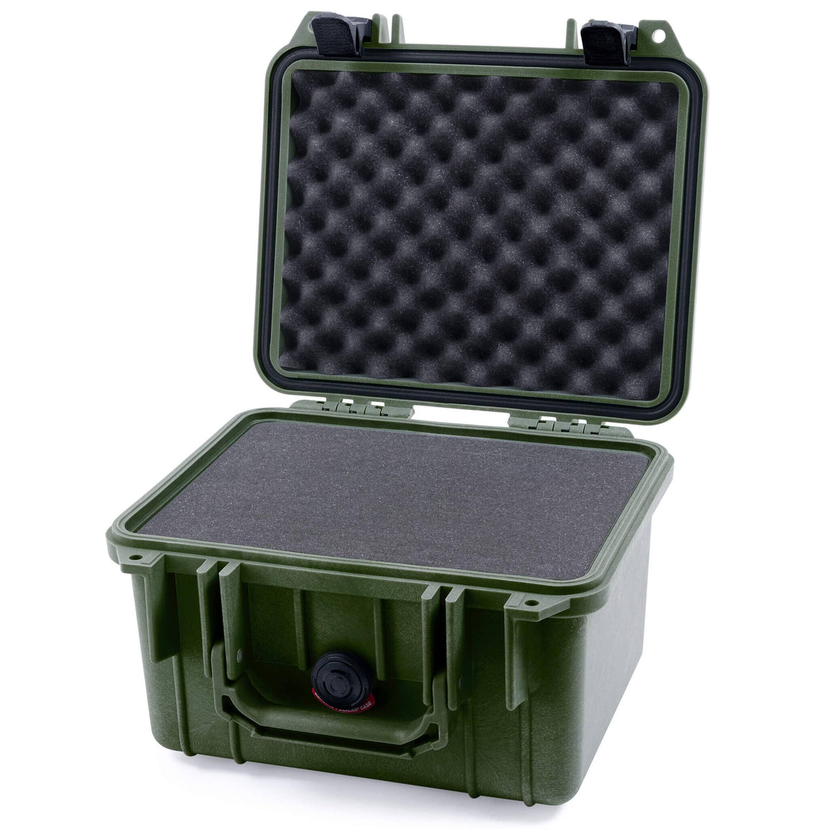 Pelican 1300 Case, OD Green with Black Latches Pick &amp; Pluck Foam with Convolute Lid Foam ColorCase 013000-0001-130-110