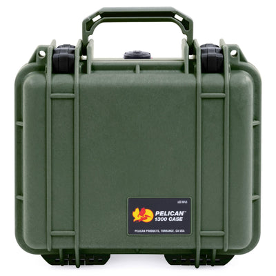 Pelican 1300 Case, OD Green with Black Latches ColorCase