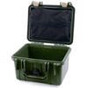 Pelican 1300 Case, OD Green with Desert Tan Latches Zipper Lid Pouch Only ColorCase 013000-0100-130-310