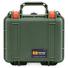 Pelican 1300 Case, OD Green with Orange Latches ColorCase