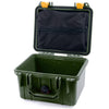Pelican 1300 Case, OD Green with Yellow Latches Zipper Lid Pouch Only ColorCase 013000-0100-130-240