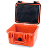 Pelican 1300 Case, Orange with Black Latches Zipper Lid Pouch Only ColorCase 013000-0100-150-110