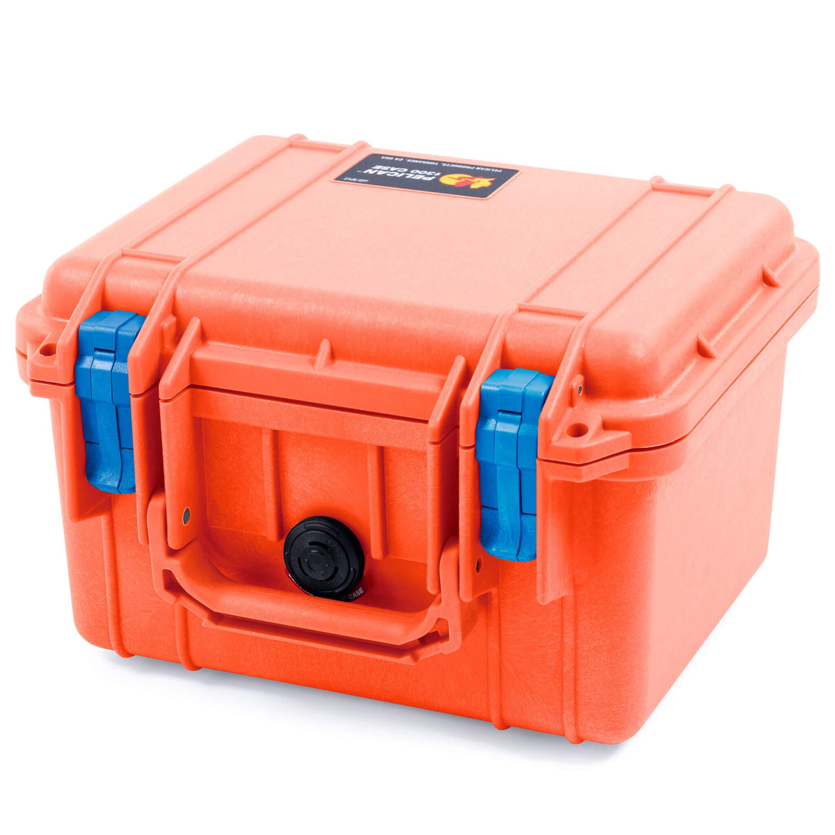 Pelican 1300 Case, Orange with Blue Latches ColorCase 